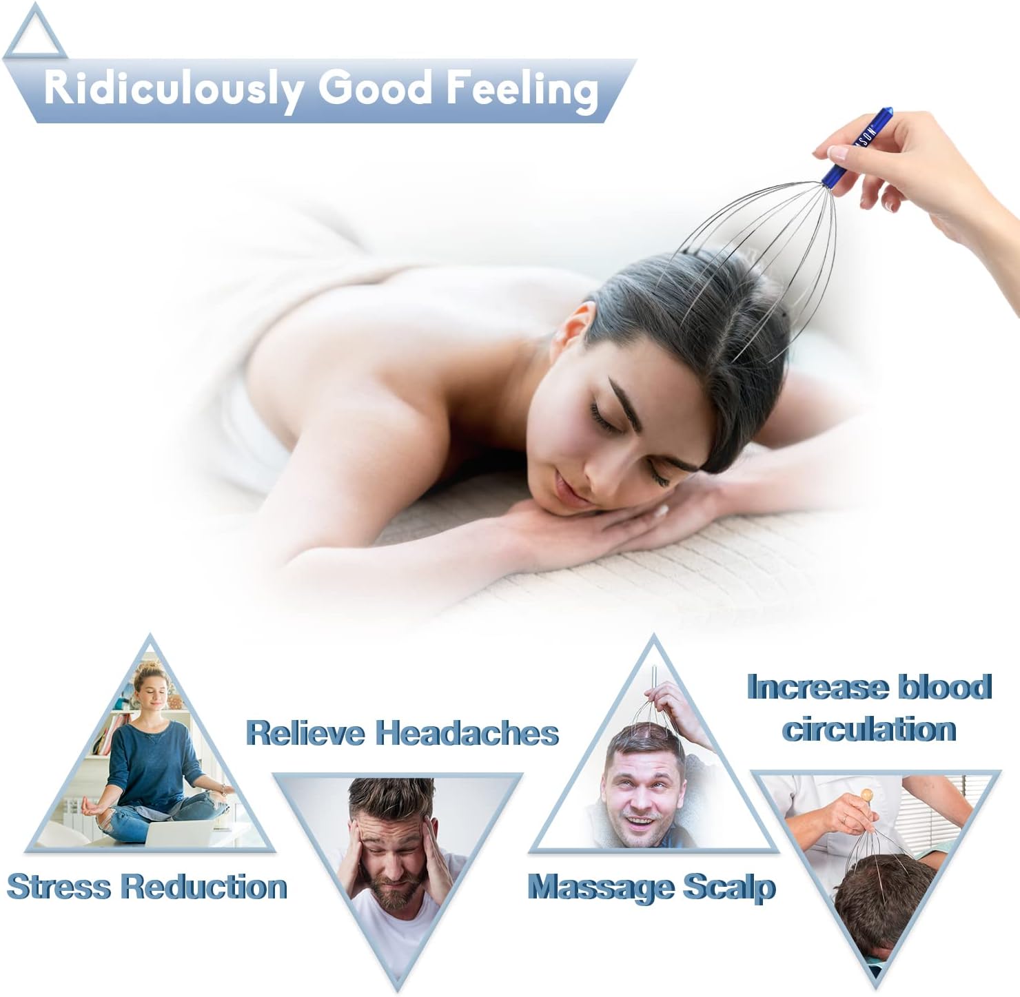 Ultimate Scalp Massagers - Handheld Relaxation Tools for Stress Relief & Hair Stimulation (Set of 2, Assorted Colors)