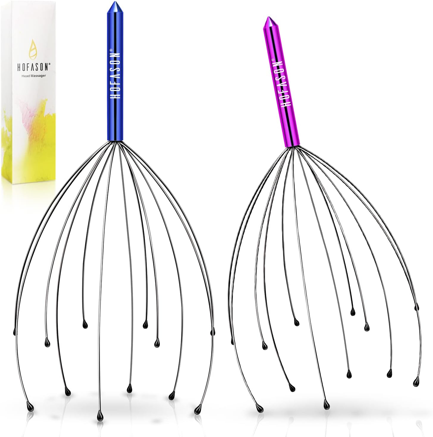 Ultimate Scalp Massagers - Handheld Relaxation Tools for Stress Relief & Hair Stimulation (Set of 2, Assorted Colors)