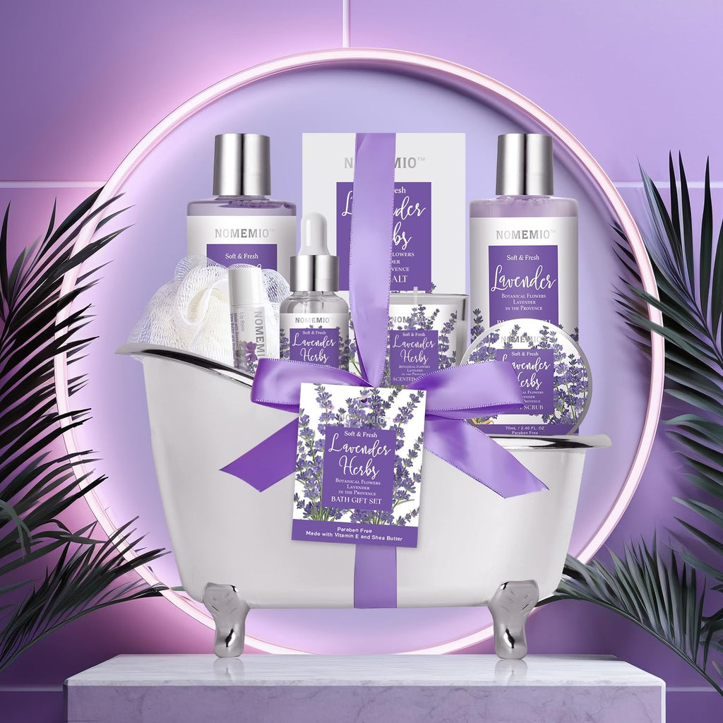 Indulge in Relaxation: 8-Piece Lavender Spa Gift Set for Women – Perfect for Self-Care and Gifting!