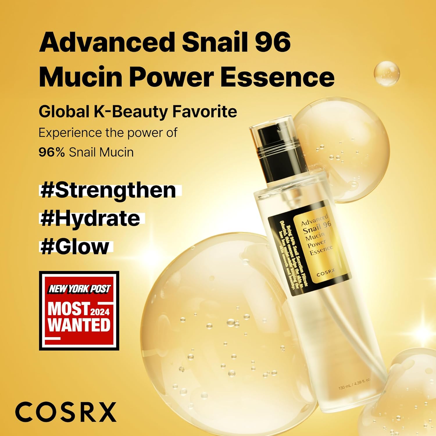Revitalize Your Skin with COSRX Snail Mucin 96% Power Repairing Essence - 100ml Hydrating Serum for Dull Skin & Fine Lines, Korean Skincare Wonder!