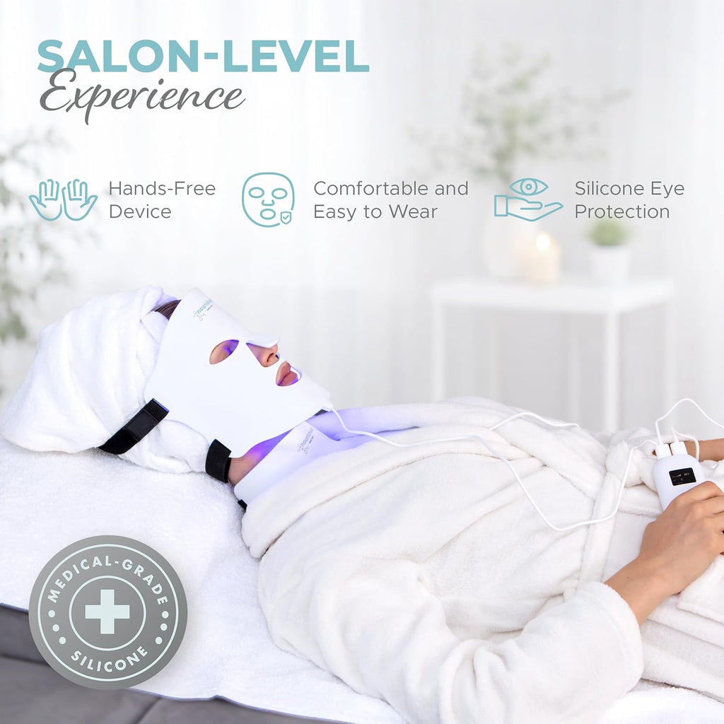 Revolutionary LED Light Therapy Face & Neck Mask - 7 Color Anti-Aging Treatment for Youthful Skin