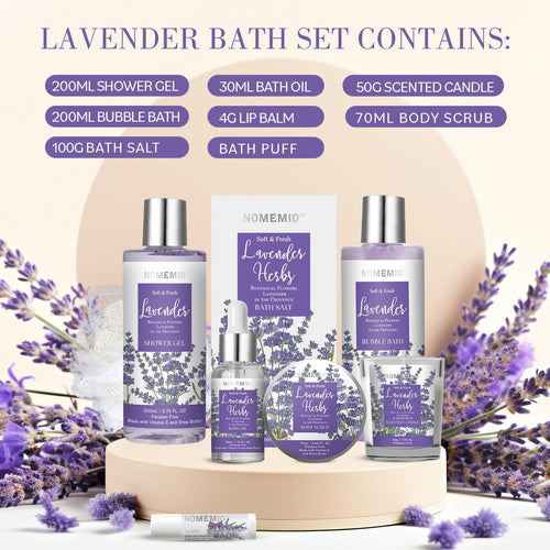 Indulge in Relaxation: 8-Piece Lavender Spa Gift Set for Women – Perfect for Self-Care and Gifting!