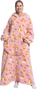 Experience Ultimate Comfort with Our Extra Long Wearable Blanket Hoodie - The Perfect Oversized Sweatshirt for All! Super Cozy, Thick Flannel with Sleeves and a Giant Pocket!