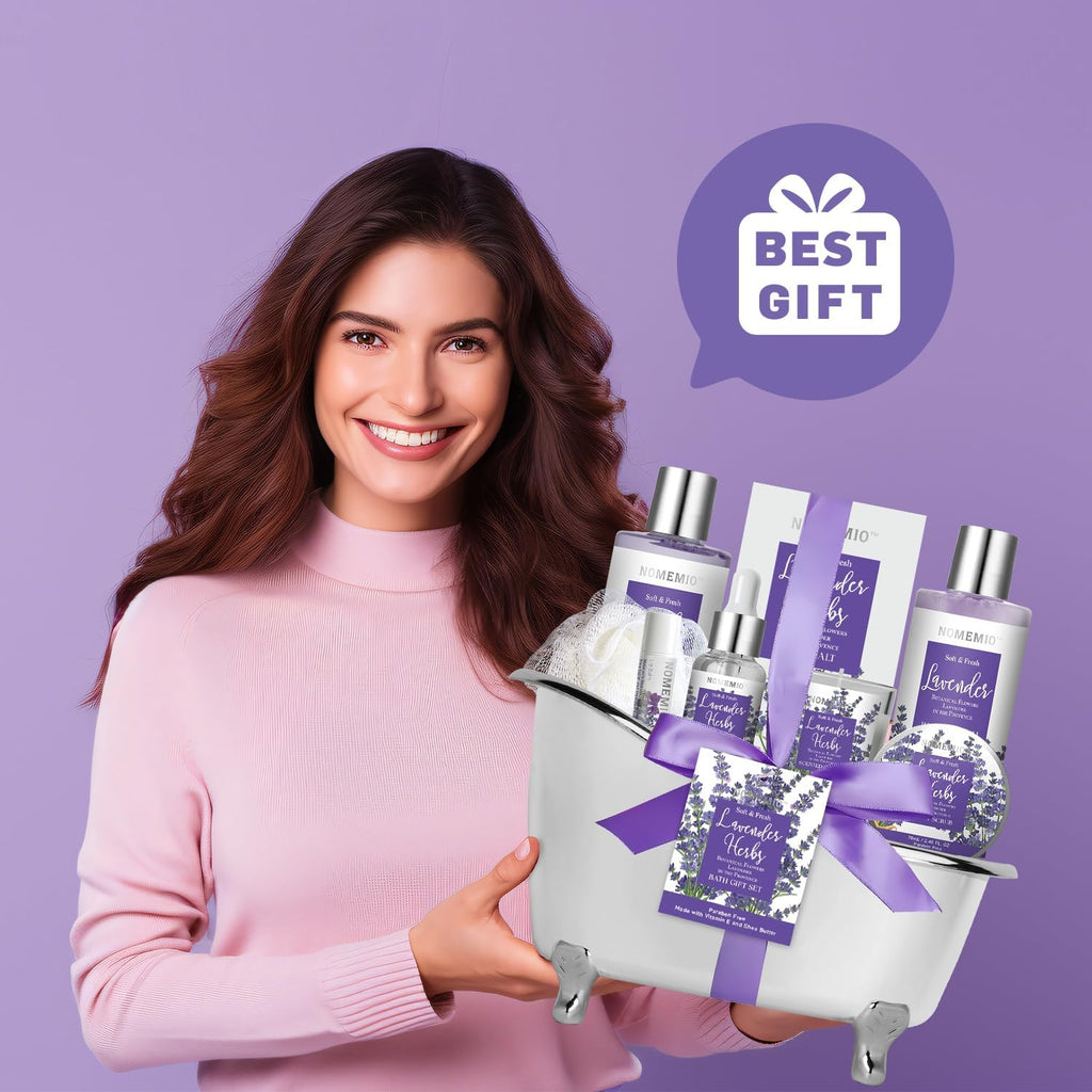 Indulge in Relaxation: 8-Piece Lavender Spa Gift Set for Women – Perfect for Self-Care and Gifting!