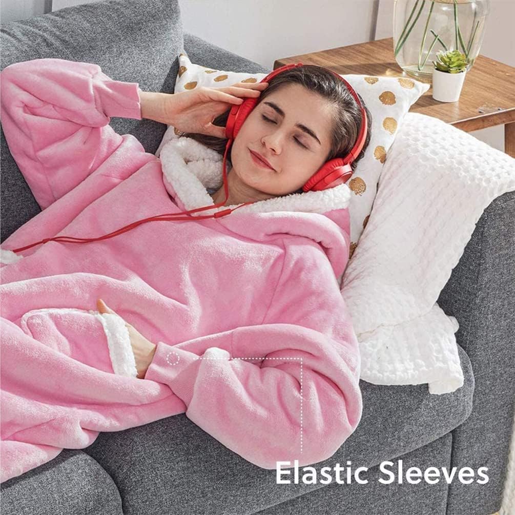 Experience Ultimate Comfort with Our Extra Long Wearable Blanket Hoodie - Oversized, Super Warm, and Cozy for Everyone!