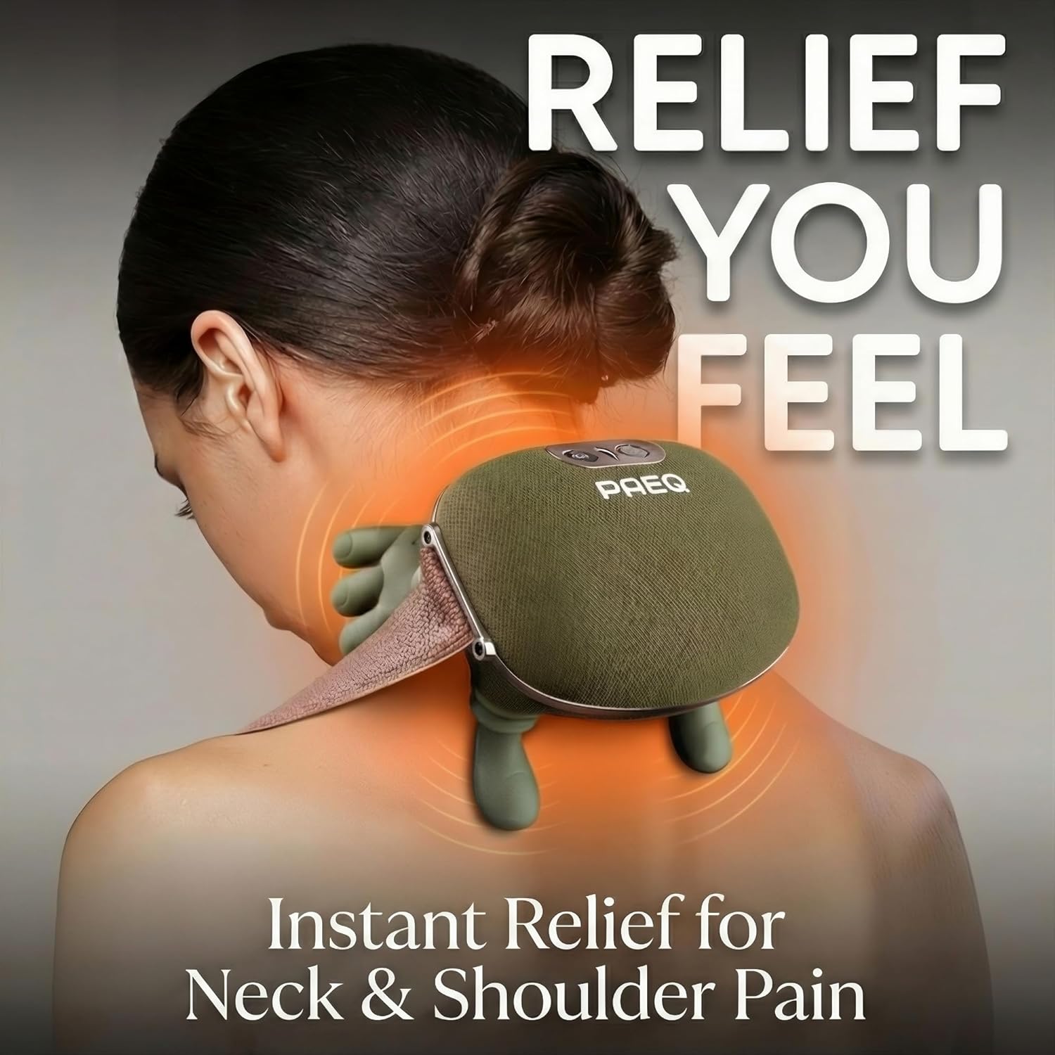 Transform Your Relaxation Routine with the N7 Pro Cordless Bionic Shiatsu Neck Massager – Lightweight, Quiet, and Equipped with 4 Kneading Nodes, 3 Power Levels, and 2 Heat Settings for Ultimate Pain Relief in Neck, Shoulders, Back, and Legs